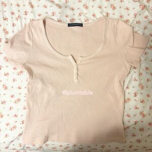Brandy Melville Light Pink Short Sleeve Top